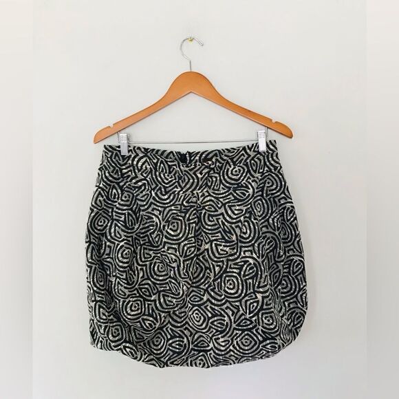 Anthropologie | Eva Franco |  black and white textured skirt - Picture 1 of 8